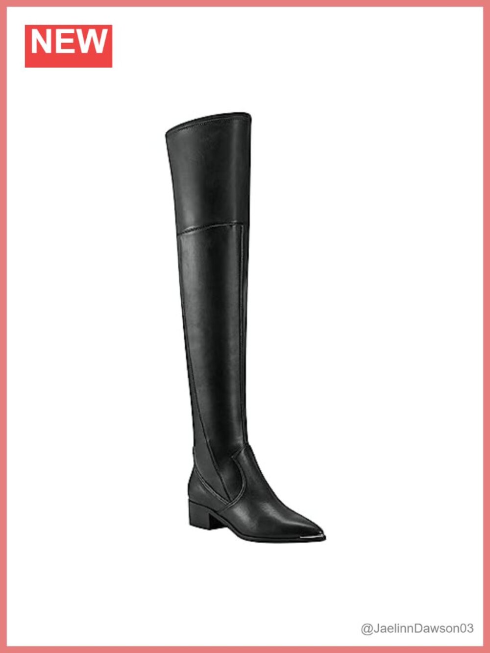 Over-the-Knee Block Heel Pointed Toe Dress Boots